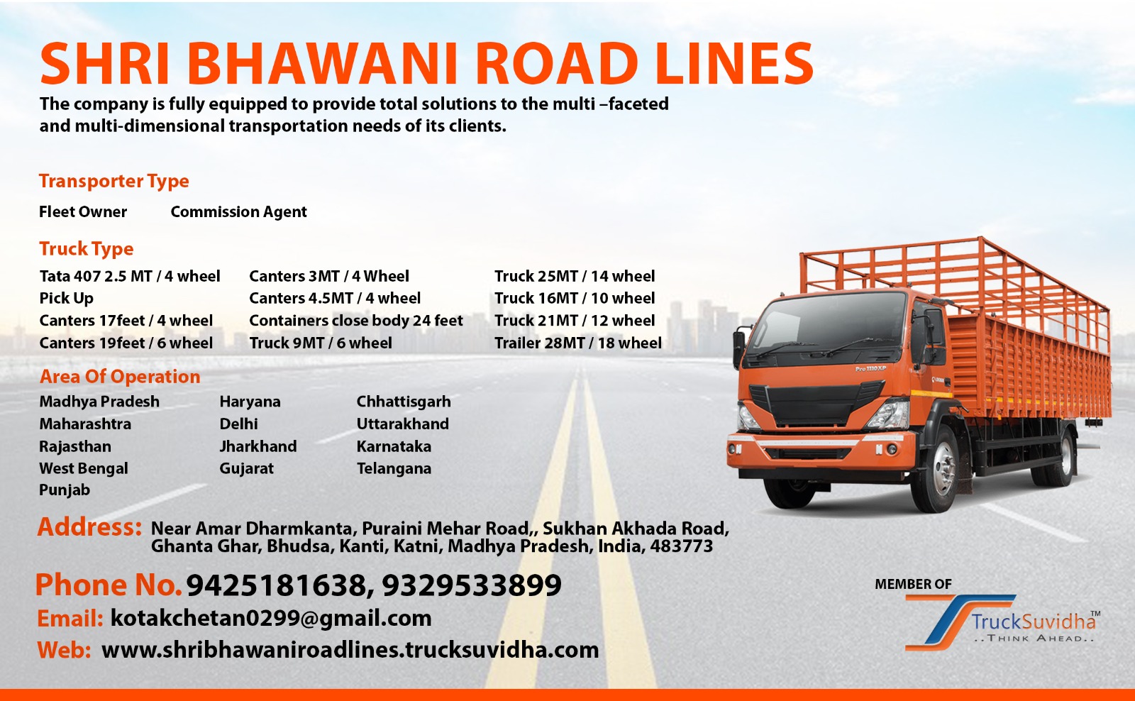 TruckSuvidha Promotion Slider