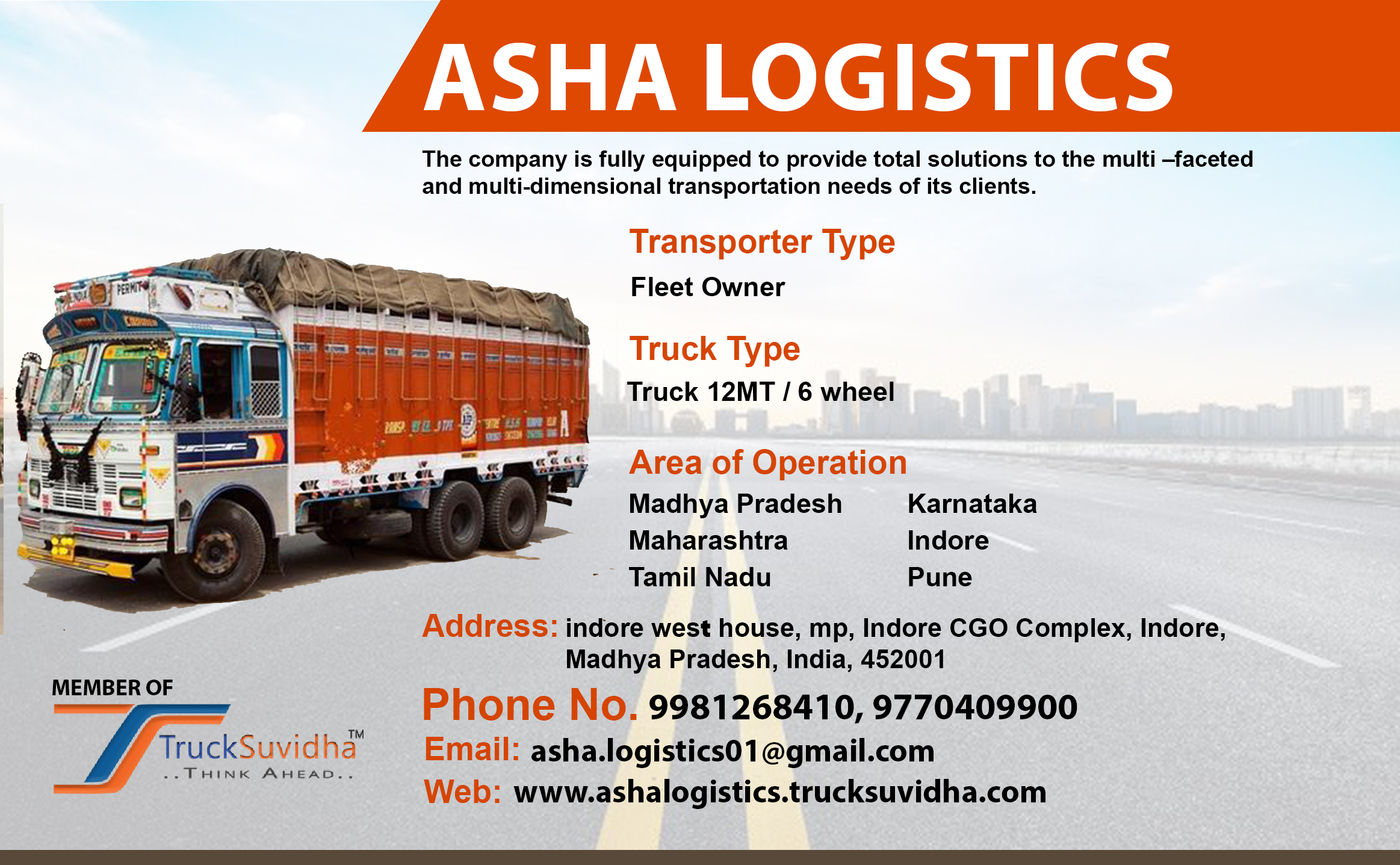 TruckSuvidha Promotion Slider