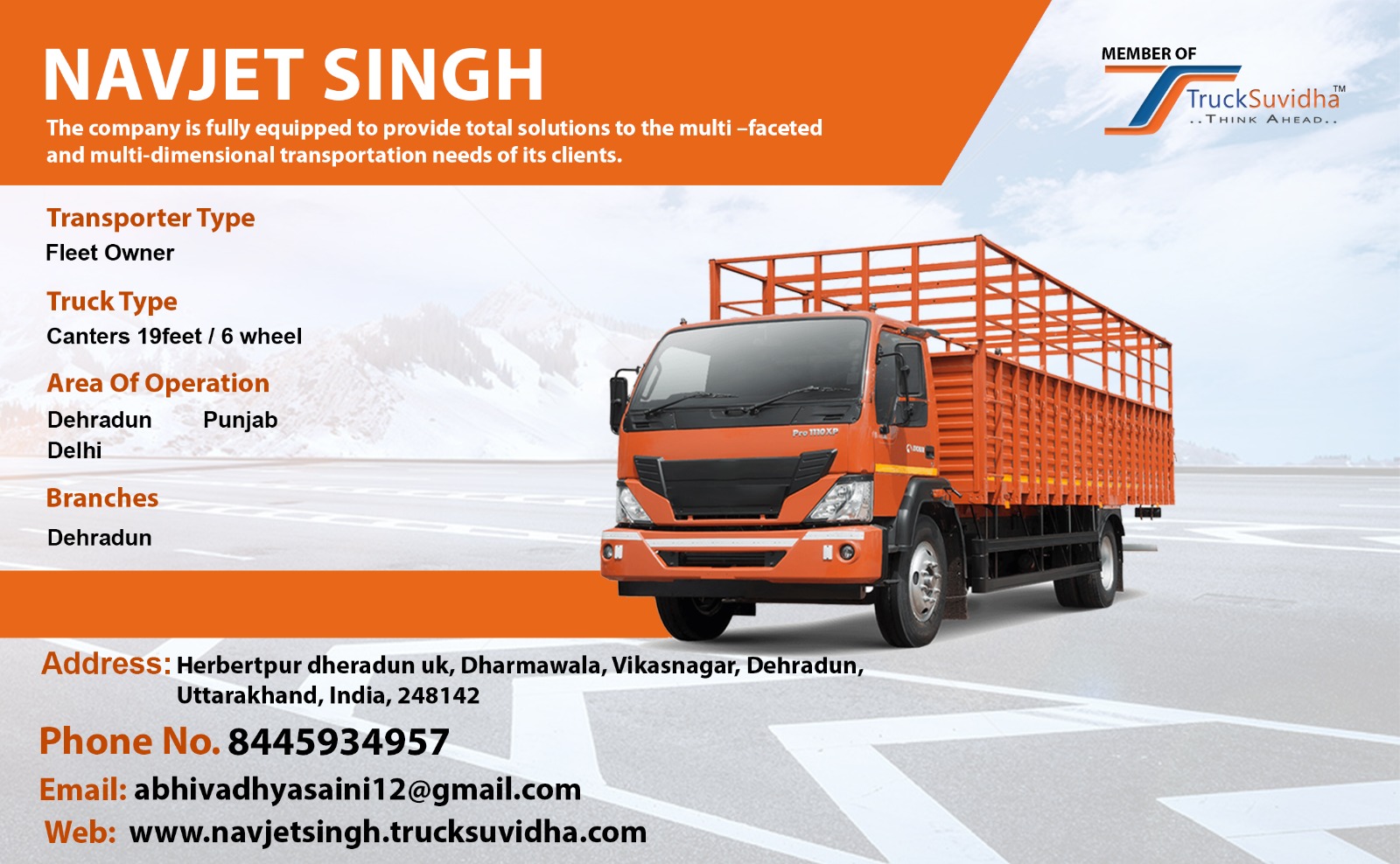 TruckSuvidha Promotion Slider