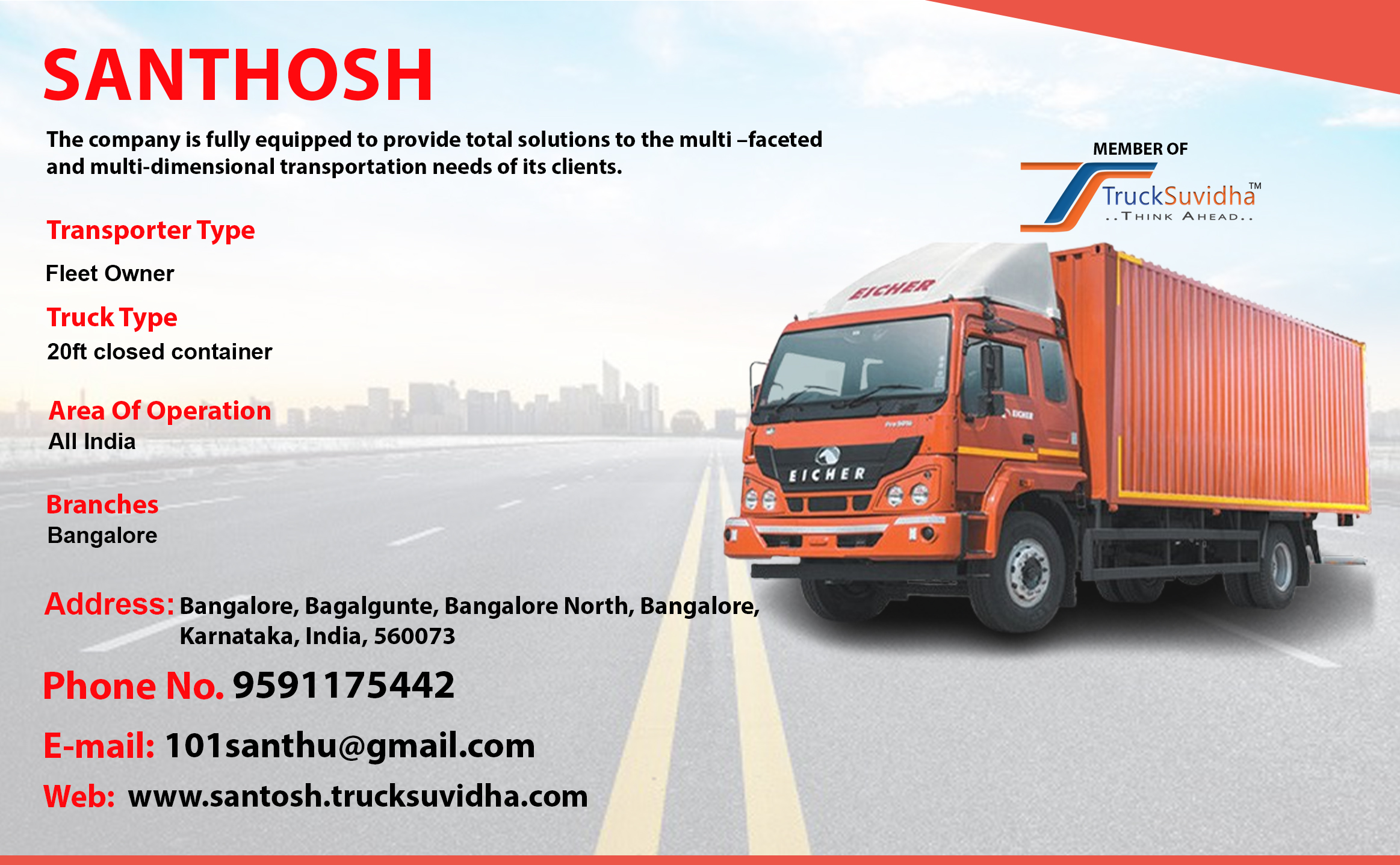 TruckSuvidha Promotion Slider